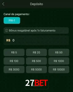 deposits 27BET